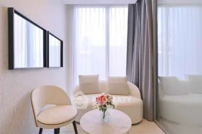 Elegant modern living room with chic furniture and natural light