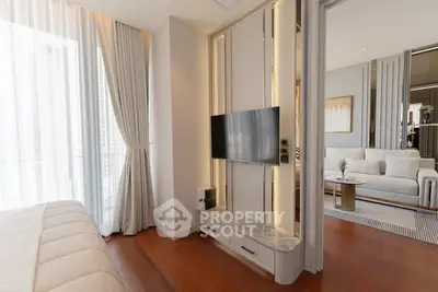 Luxurious modern living room with elegant decor and natural light