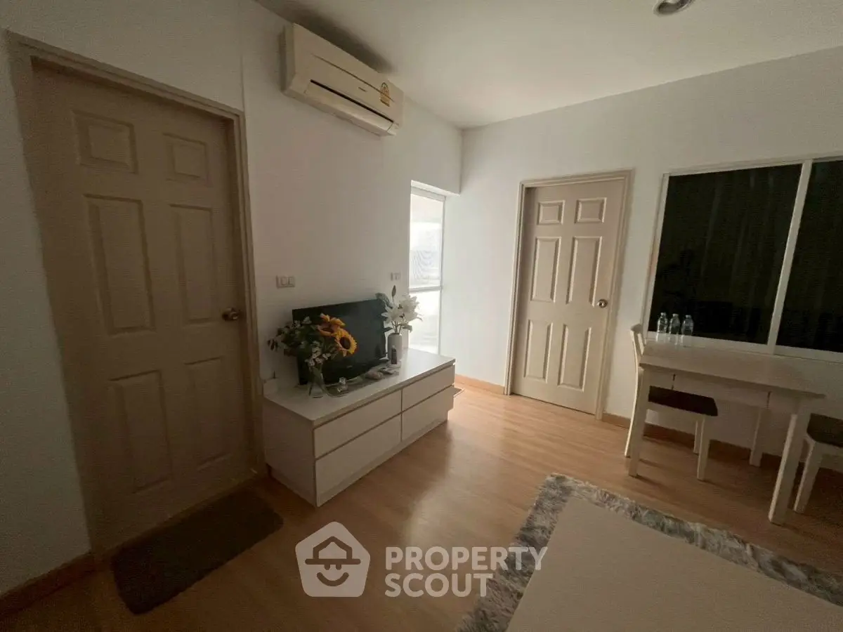 Cozy living room with modern decor and natural light