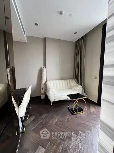 Modern living room with elegant furniture and stylish decor