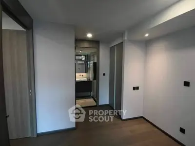 Modern minimalist interior with sleek design and wooden flooring