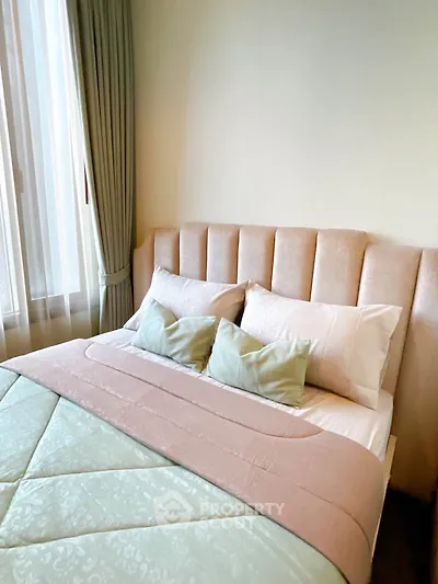 Cozy bedroom with elegant decor and natural light
