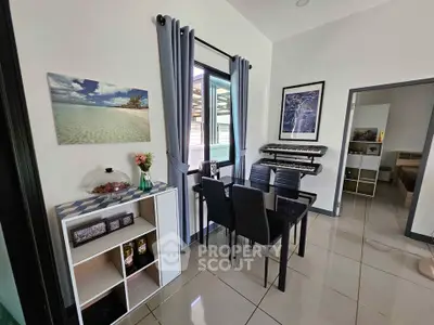 Stylish modern living room with piano and elegant decor
