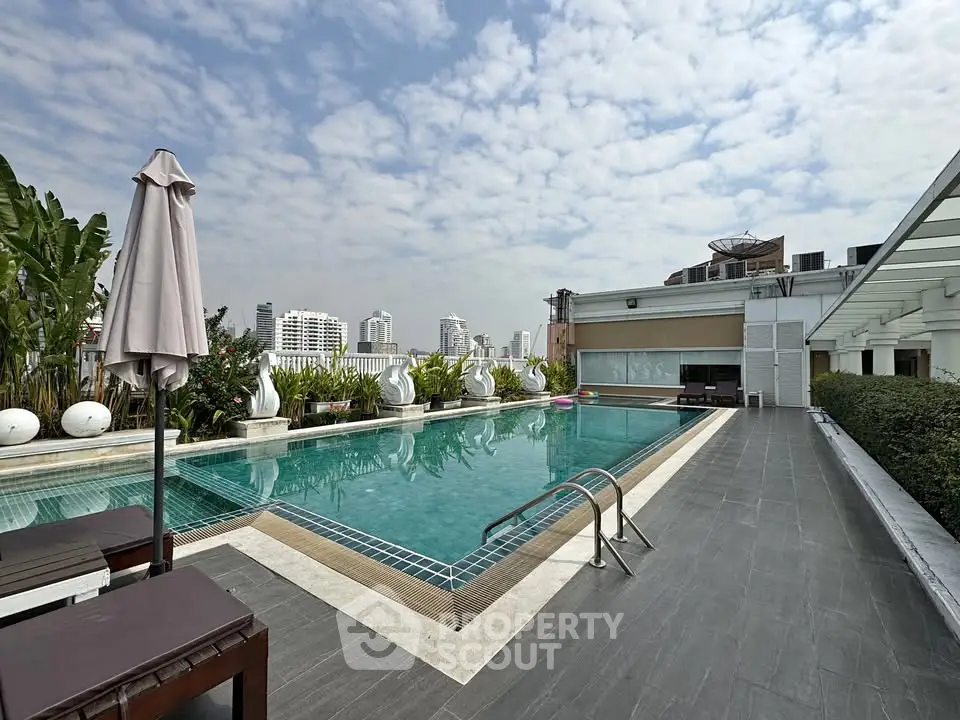 Luxurious rooftop pool with stunning city views and modern amenities.