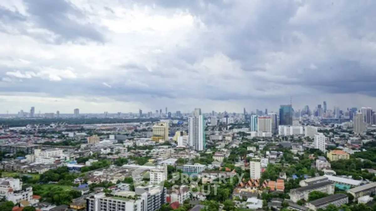 Stunning cityscape view with skyline and lush greenery, perfect for urban living enthusiasts.