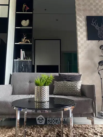 Stylish modern living room with chic decor and plush seating