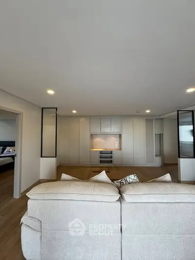Spacious modern living room with open layout and stylish decor