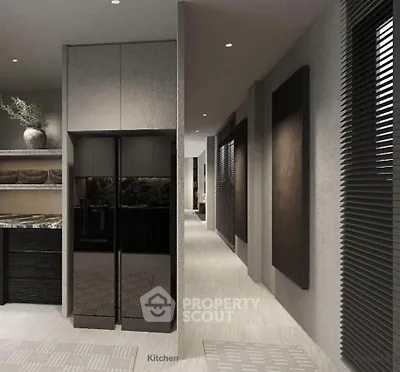 Luxurious modern kitchen with sleek appliances and elegant design