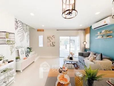 Spacious and stylish living room with modern decor and abundant natural light.