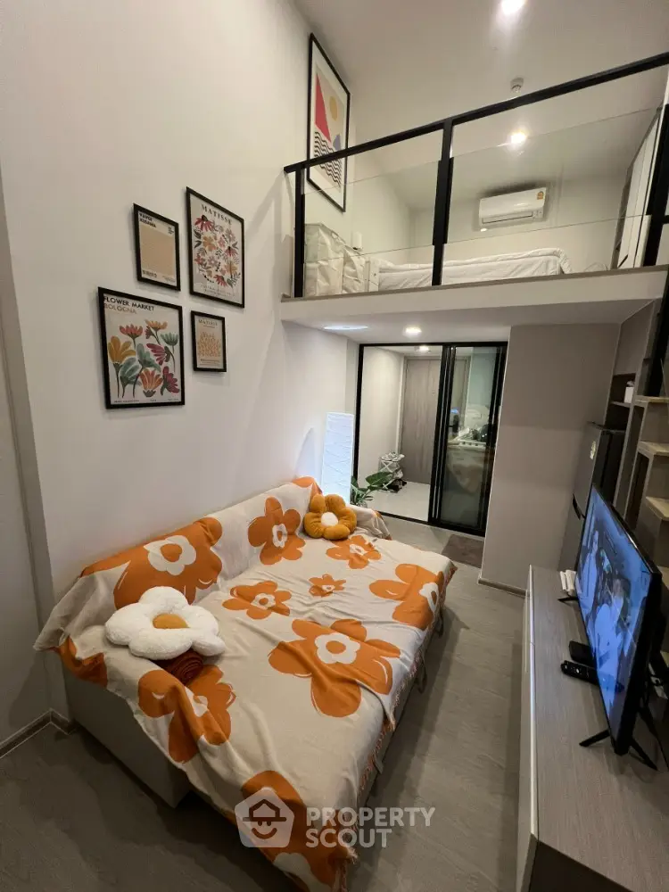 Modern loft apartment with stylish decor and cozy living area