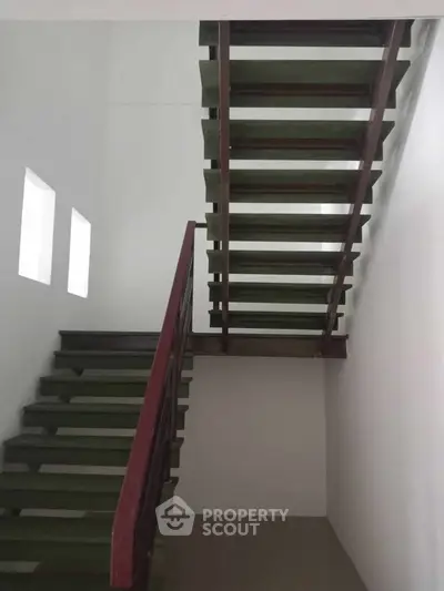 Modern staircase with minimalist design in a residential building