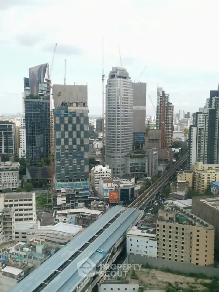 Stunning cityscape view showcasing modern skyscrapers and urban development in a bustling metropolis.
