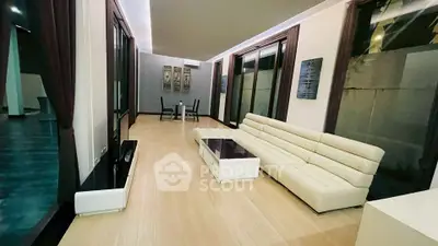 Luxurious modern living room with sleek design and elegant furniture