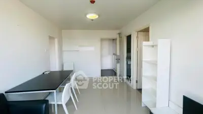 Modern apartment interior with sleek dining area and minimalist design