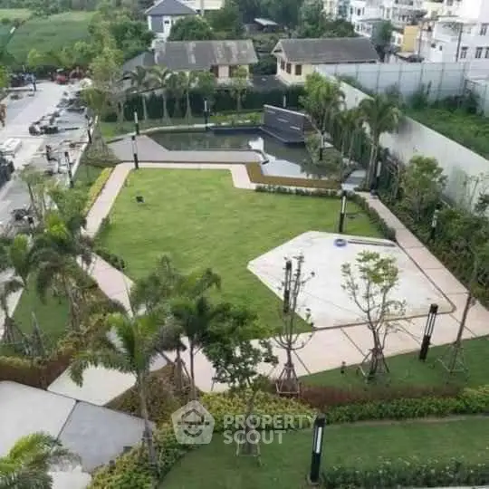 Luxurious garden view with lush greenery and modern landscaping in a premium residential area.