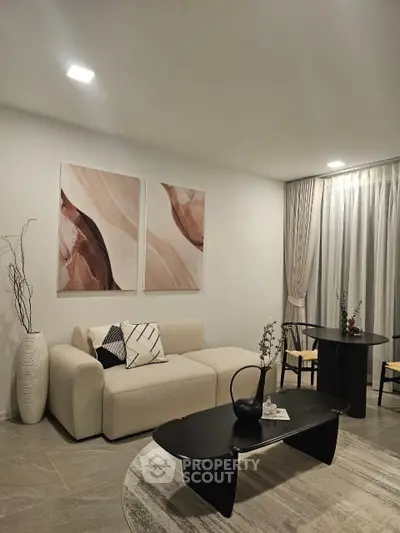 Modern living room with elegant decor and stylish furniture