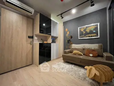 Modern living room with stylish decor and cozy ambiance