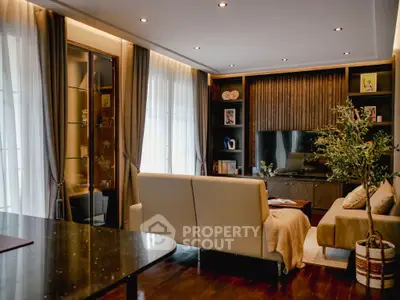 Luxurious living room with elegant decor and natural light