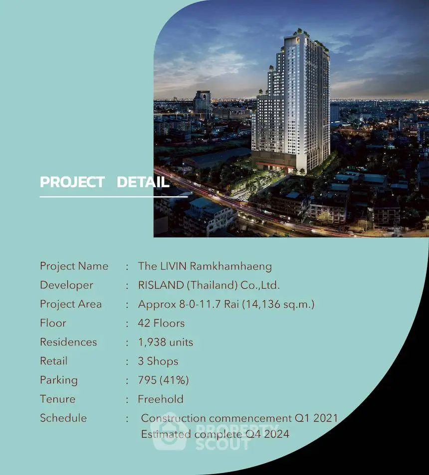 Stunning high-rise building in vibrant cityscape, perfect for modern urban living.