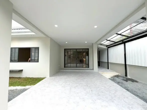 Spacious modern carport with sleek design and ample natural light