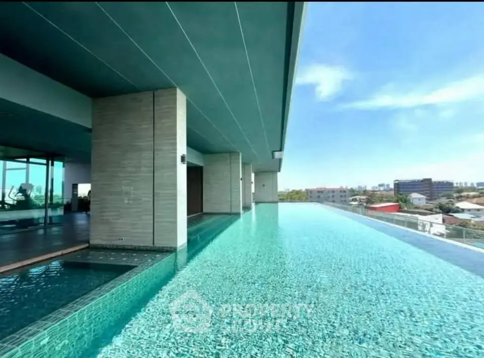 Luxurious rooftop infinity pool with stunning city views and modern design.