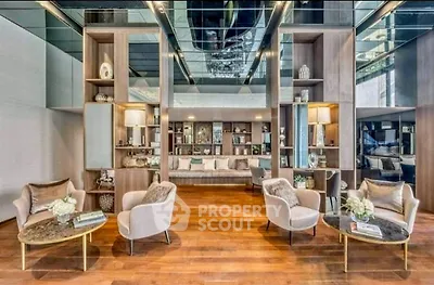 Luxurious modern living room with elegant decor and wooden flooring