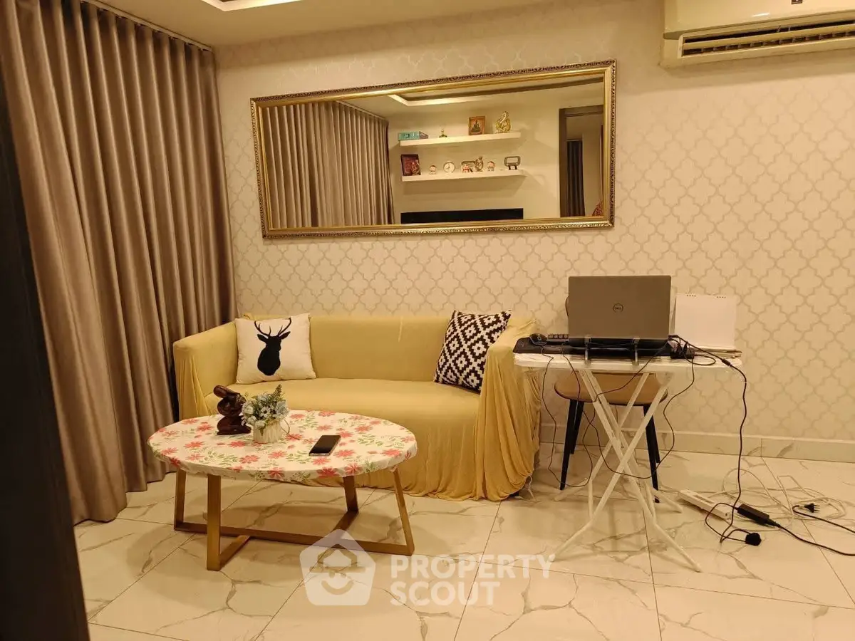 Cozy living room with elegant decor and modern furnishings, perfect for relaxation and entertainment.