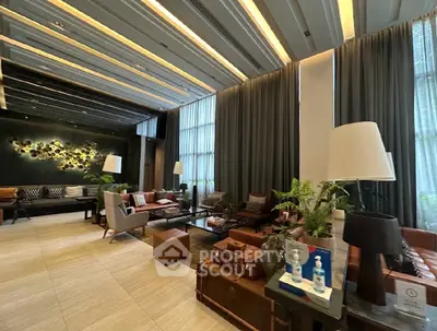 Luxurious modern living room with elegant decor and ample natural light
