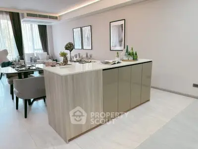 Modern dining area with elegant decor and natural light