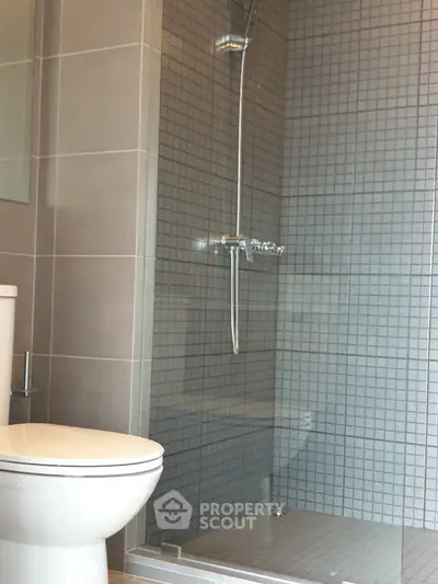Modern bathroom with sleek shower and contemporary design