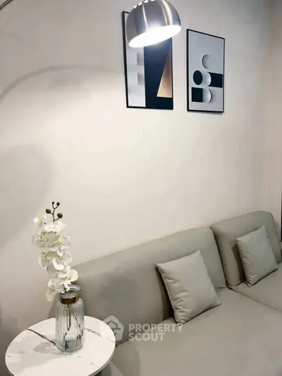 Modern living room with stylish decor and comfortable seating