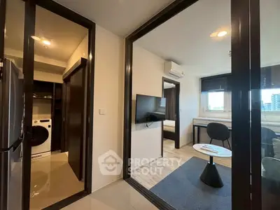 Modern apartment interior with sleek design and natural lighting