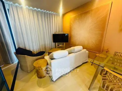 Cozy living room with modern decor and stylish furniture