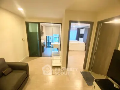 Modern apartment interior with open layout and stylish furnishings