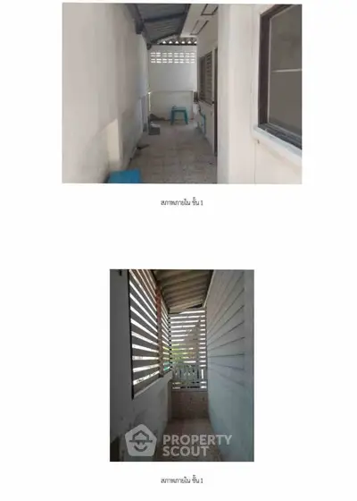 Spacious balcony areas on different floors with potential for customization.