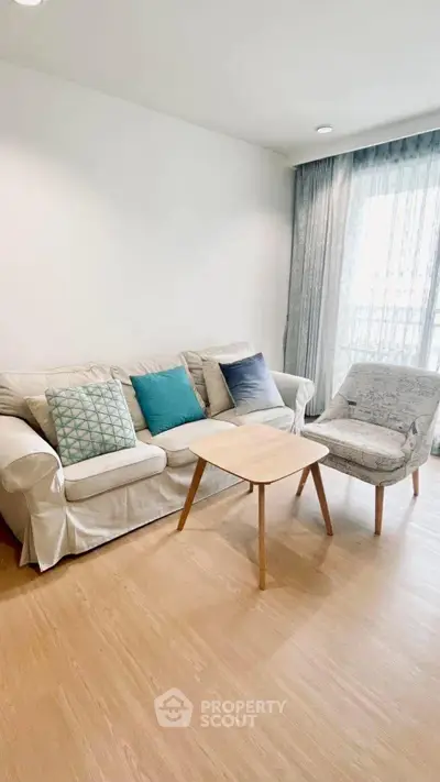Cozy living room with modern furniture and natural light