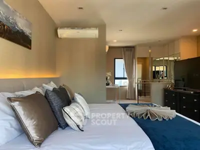 Luxurious bedroom with modern decor and elegant furnishings