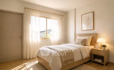 Cozy and bright bedroom with natural light and elegant decor