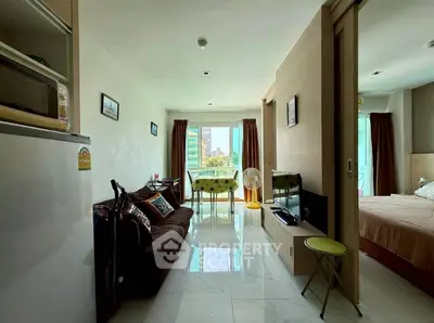 Modern studio apartment with open layout and stylish furnishings