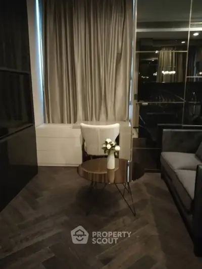 Elegant living room with modern decor and stylish furniture