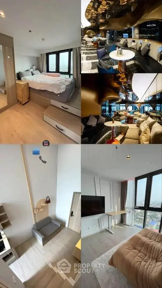 Luxurious modern apartment interiors with spacious living areas and stunning views.