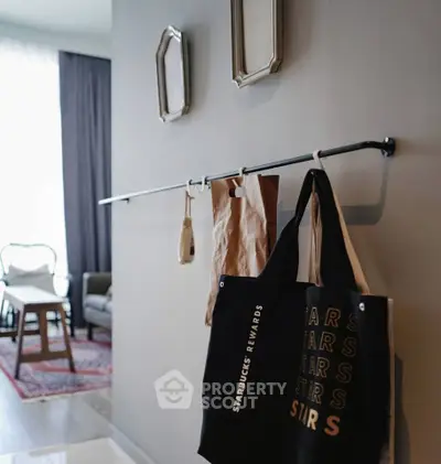 Stylish interior with modern decor and cozy seating area, perfect for relaxation.