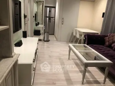 Chic modern living room with elegant furniture and open layout