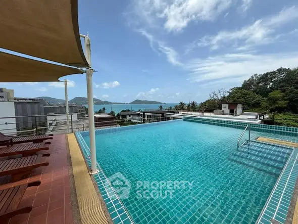 Stunning rooftop pool with ocean view in luxury real estate property