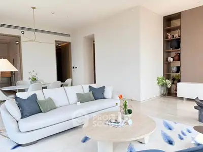 Luxurious modern living room with elegant decor and spacious layout, perfect for relaxation and entertaining.