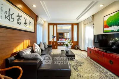 Luxurious living room with elegant decor and spacious layout