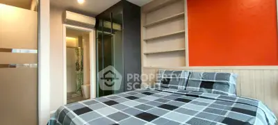 Modern bedroom with ensuite bathroom and stylish decor