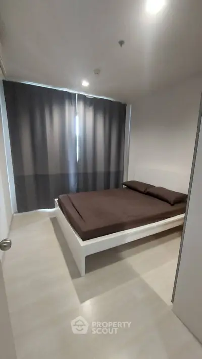 Cozy minimalist bedroom with modern design and natural light