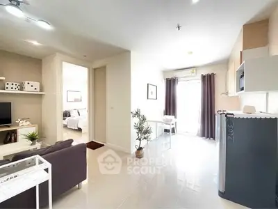 Bright modern living room with open layout and stylish decor