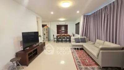 Spacious living room with modern furniture and elegant decor